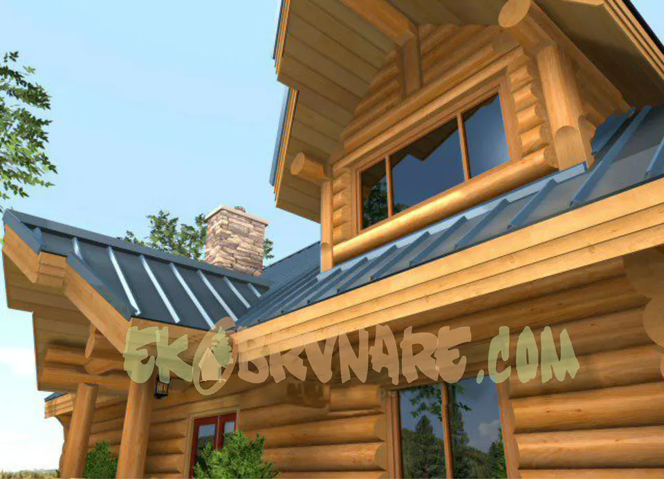 Montažna kuća Brvnara EBB08, 60 m², Ekobrvnare