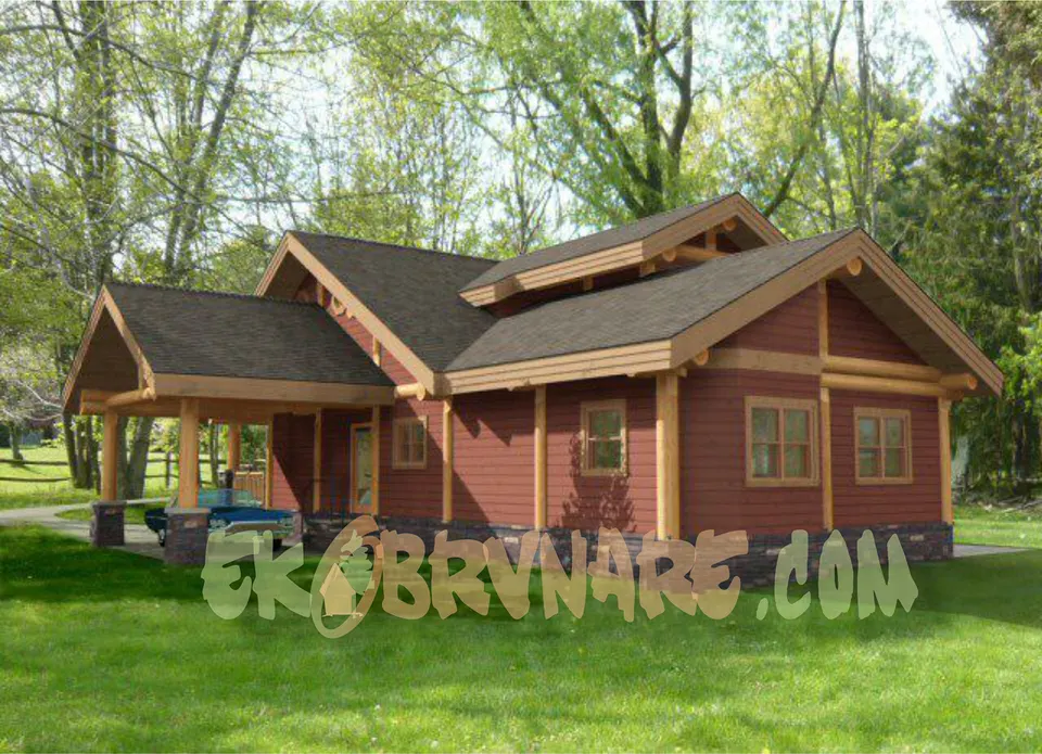 Montažna kuća Brvnara EBB09, 60 m², Ekobrvnare
