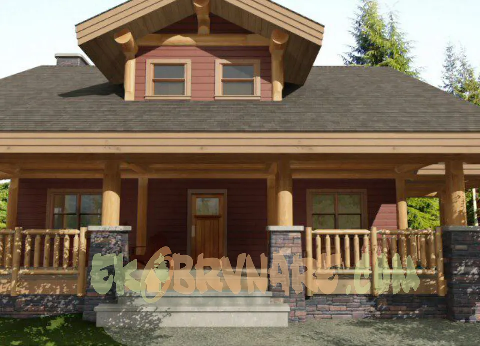 Montažna kuća Brvnara EBB09, 60 m², Ekobrvnare