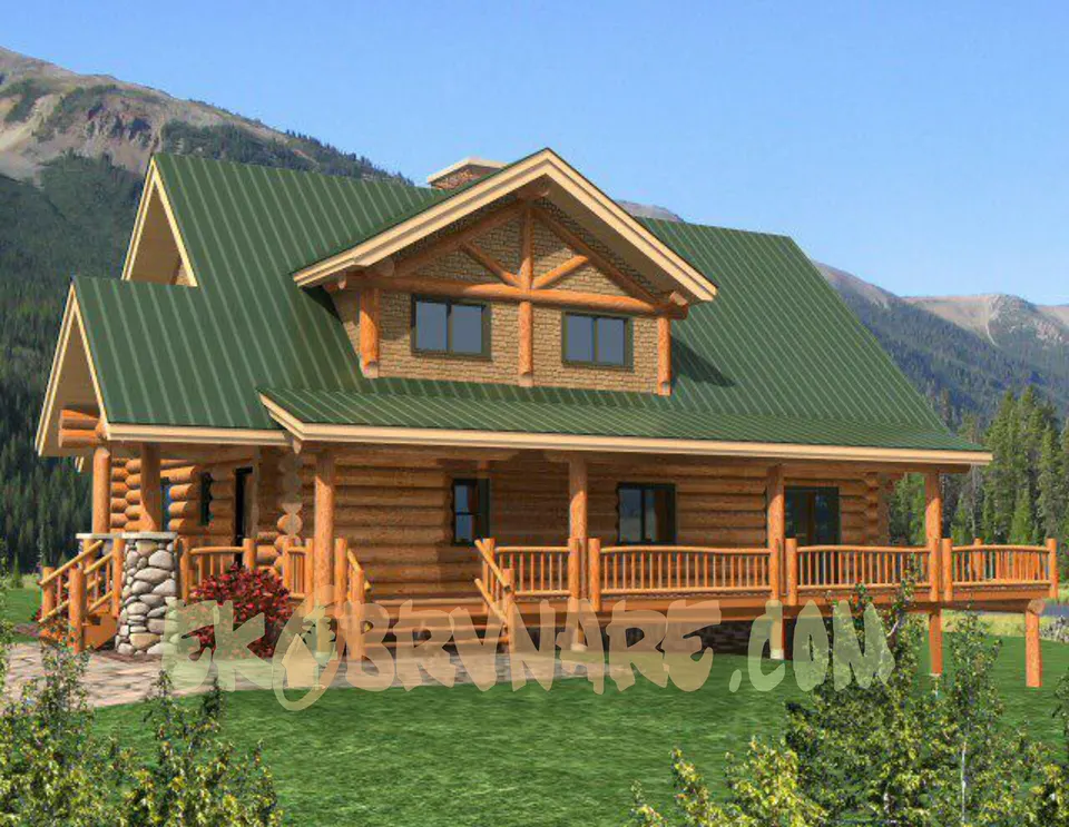 Montažna kuća Brvnara EBB10, 60 m², Ekobrvnare