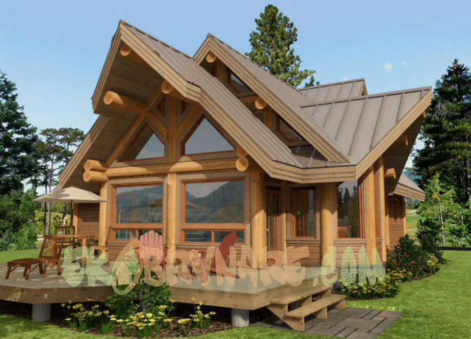 Montažna kuća Brvnara EBB11, 60 m², Ekobrvnare