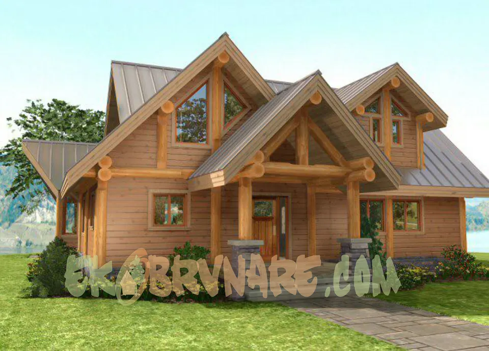 Montažna kuća Brvnara EBB11, 60 m², Ekobrvnare