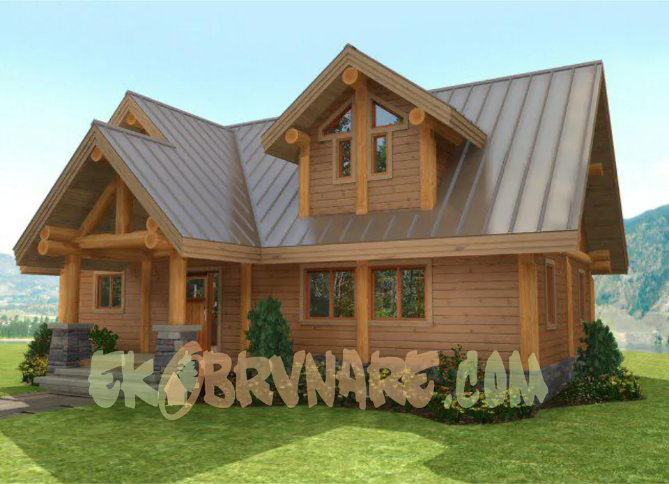 Montažna kuća Brvnara EBB11, 60 m², Ekobrvnare