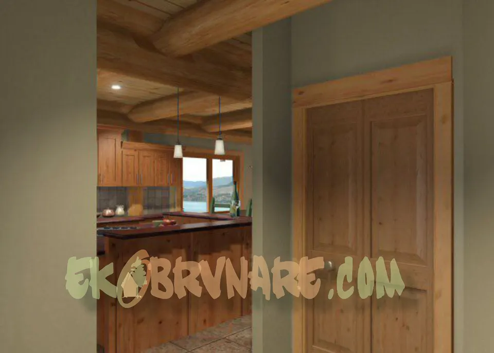 Montažna kuća Brvnara EBB11, 60 m², Ekobrvnare