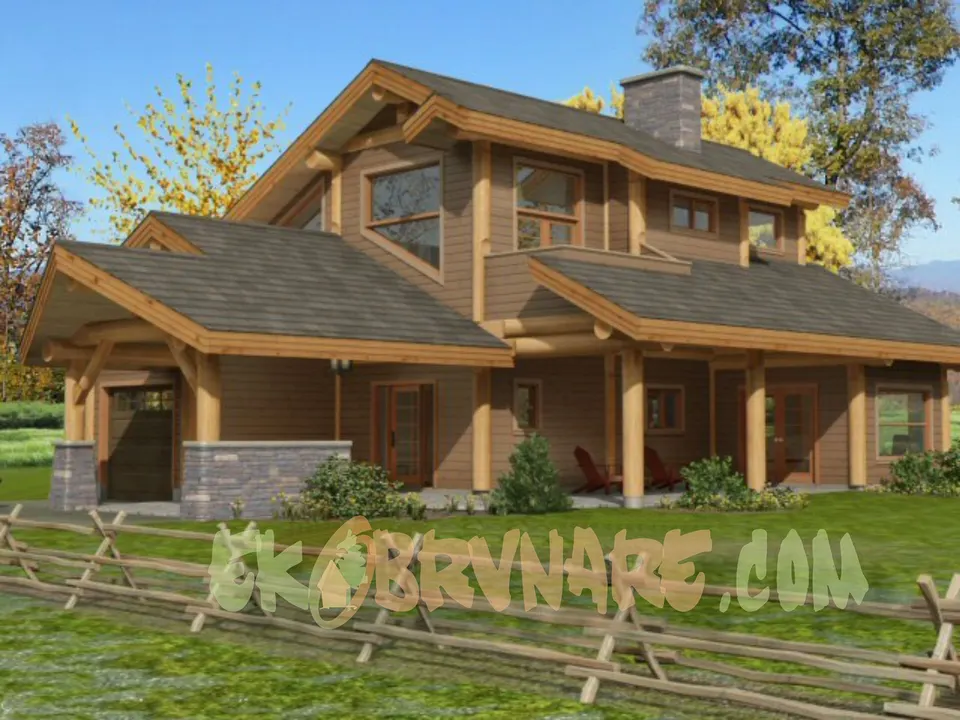 Montažna kuća Brvnara EBB12, 60 m², Ekobrvnare