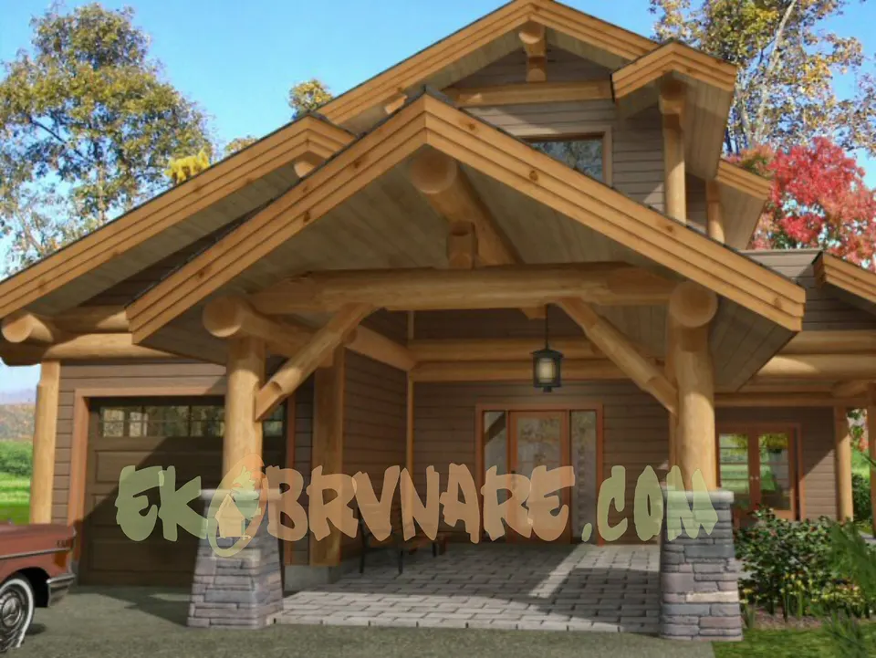 Montažna kuća Brvnara EBB12, 60 m², Ekobrvnare