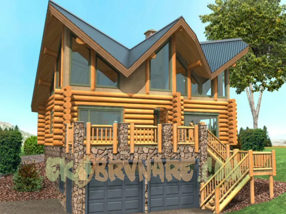 Montažna kuća Brvnara EBB15, 60 m², Ekobrvnare