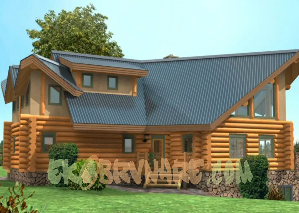 Montažna kuća Brvnara EBB15, 60 m², Ekobrvnare