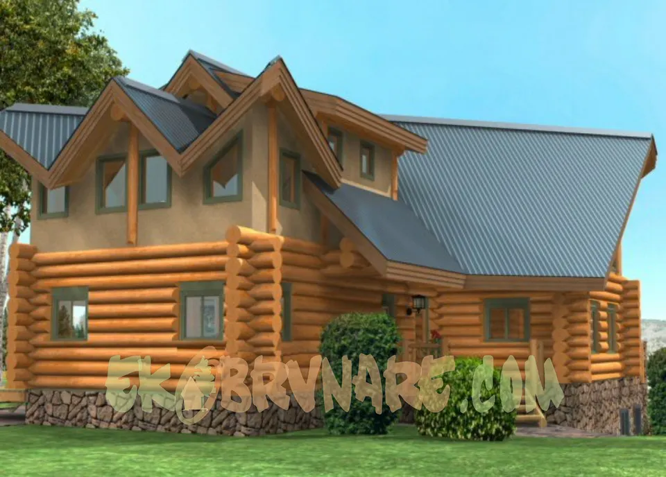 Montažna kuća Brvnara EBB15, 60 m², Ekobrvnare