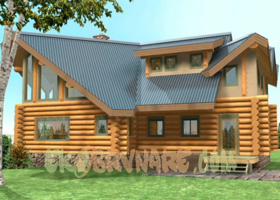 Montažna kuća Brvnara EBB15, 60 m², Ekobrvnare
