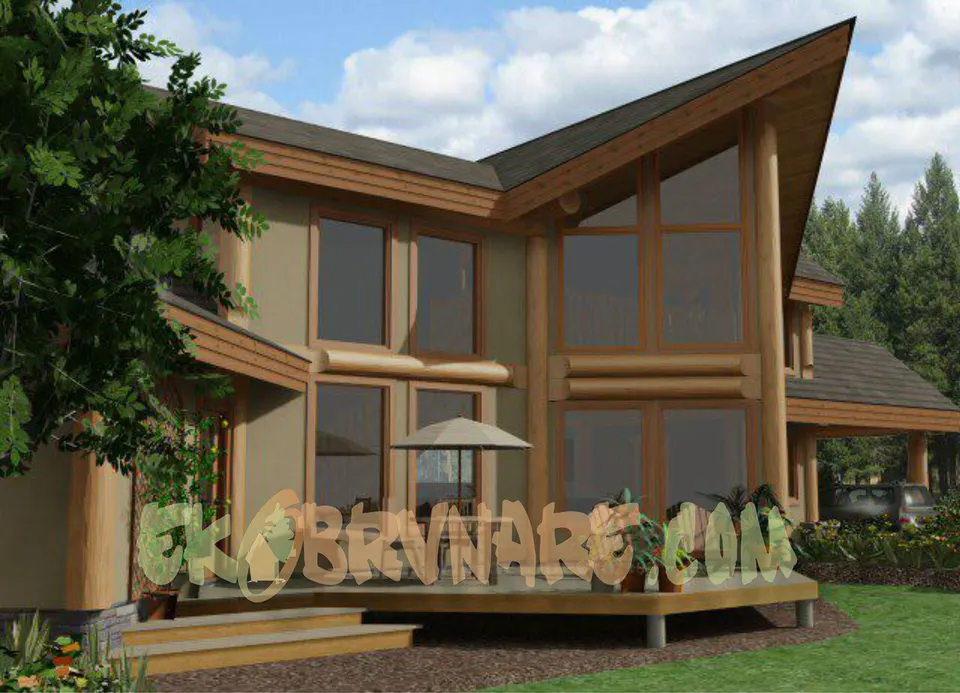 Montažna kuća Brvnara EBB16, 60 m², Ekobrvnare