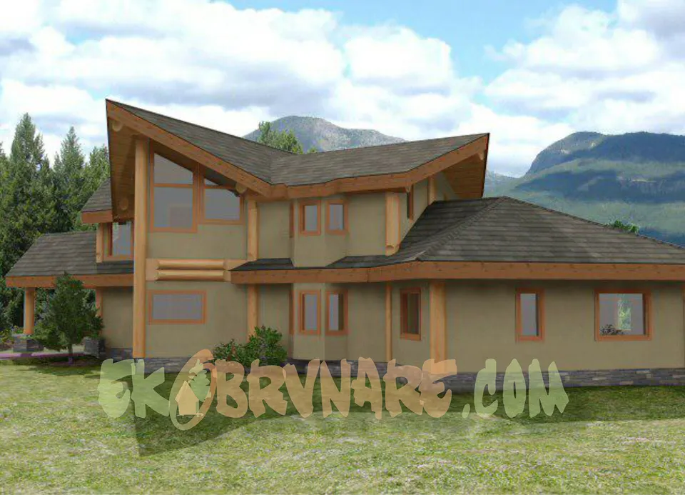 Montažna kuća Brvnara EBB16, 60 m², Ekobrvnare