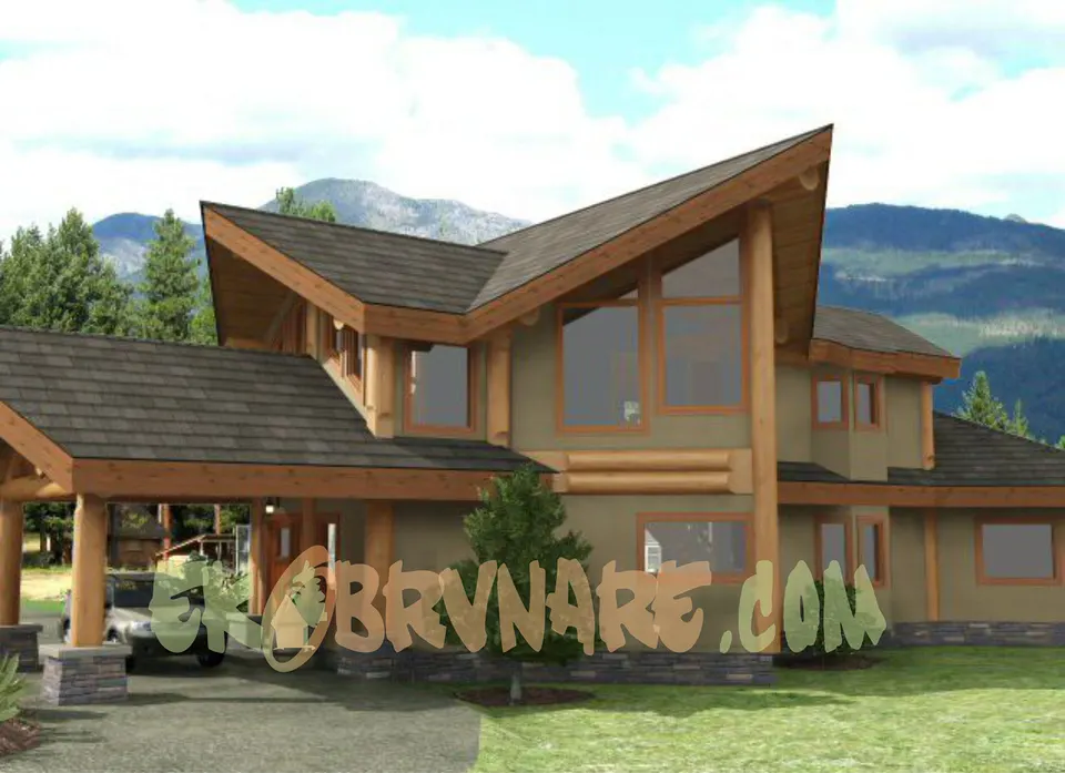 Montažna kuća Brvnara EBB16, 60 m², Ekobrvnare