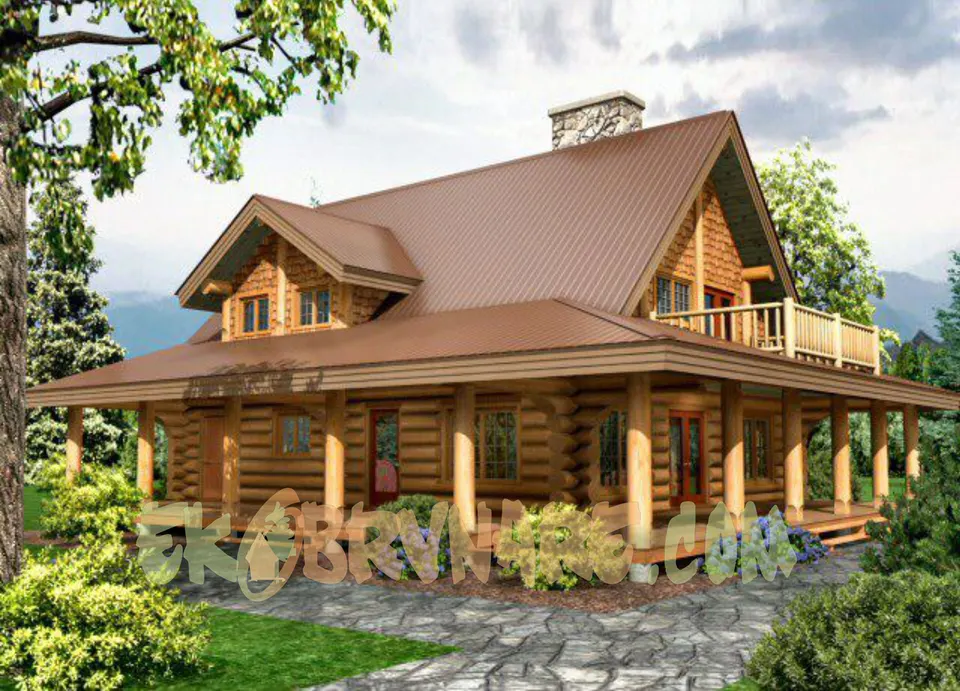 Montažna kuća Brvnara EBB17, 60 m², Ekobrvnare
