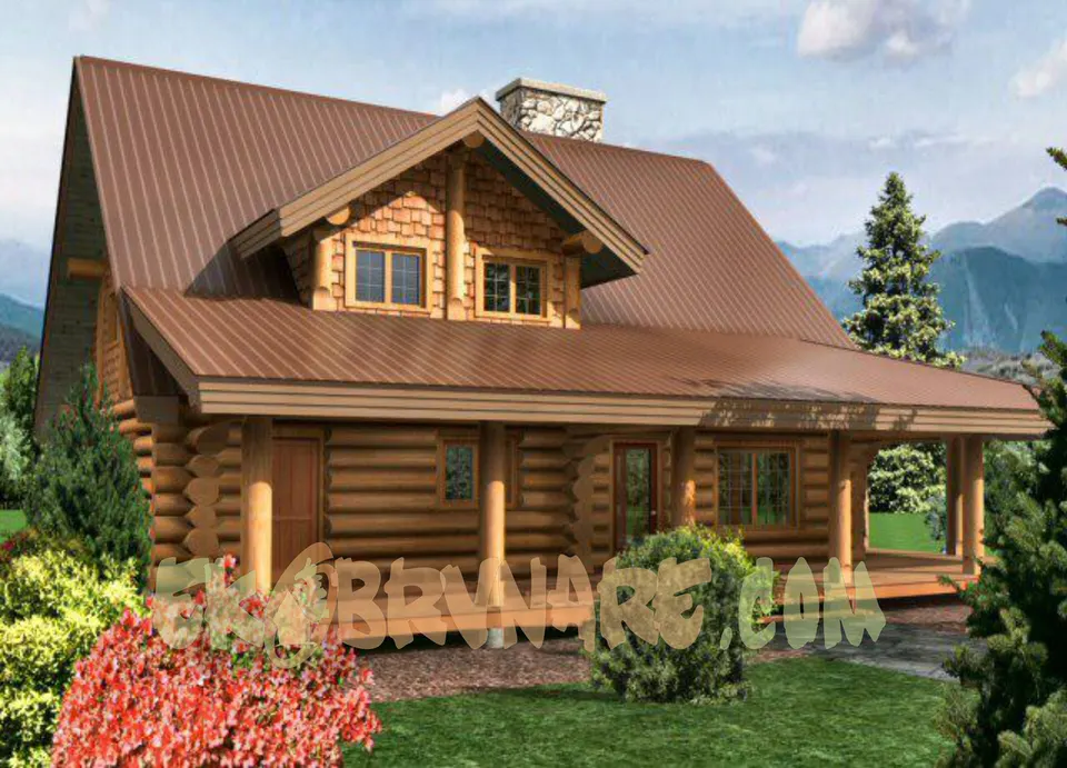 Montažna kuća Brvnara EBB17, 60 m², Ekobrvnare