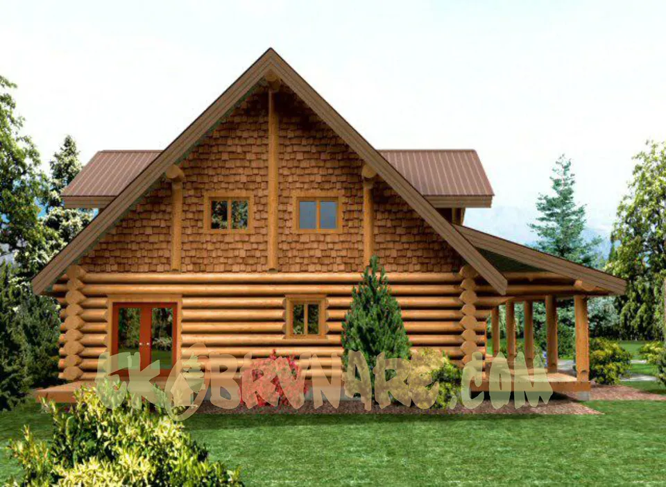 Montažna kuća Brvnara EBB17, 60 m², Ekobrvnare