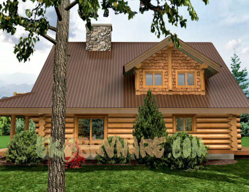 Montažna kuća Brvnara EBB17, 60 m², Ekobrvnare