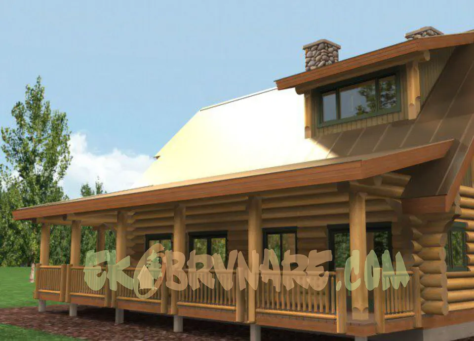Montažna kuća Brvnara EBB18, 60 m², Ekobrvnare