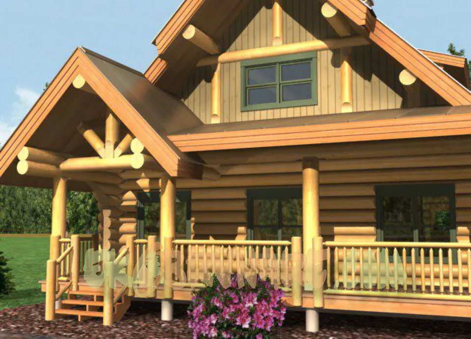 Montažna kuća Brvnara EBB18, 60 m², Ekobrvnare