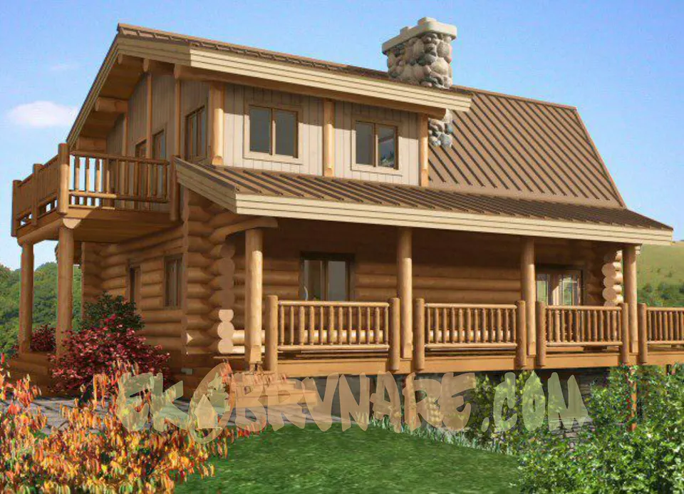 Montažna kuća Brvnara EBB19, 60 m², Ekobrvnare