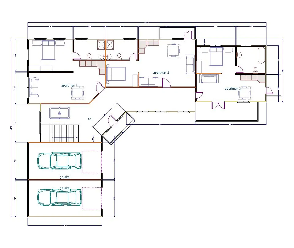 Montažna kuća Brvnara EBB20, 60 m², Ekobrvnare