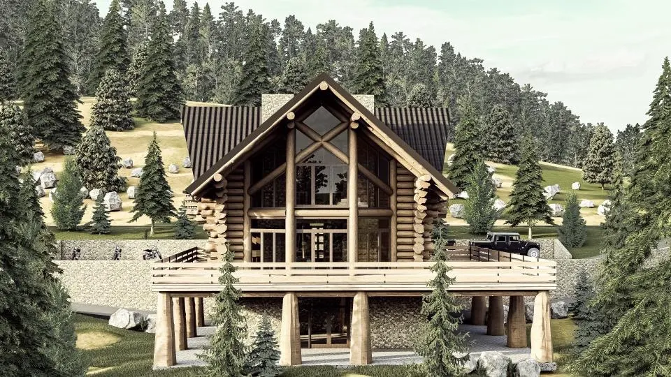 Montažna kuća Tipski projekat Objekat 2, 100 m², Etno Gajevi (Etno-Drvo Užice)