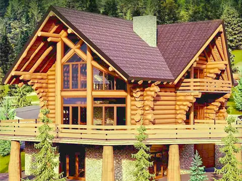 Montažna kuća Tipski projekat Objekat 2, 100 m², Etno Gajevi (Etno-Drvo Užice)