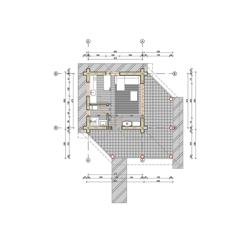Montažna kuća Tipski projekat Objekat 5, 100 m², Etno Gajevi (Etno-Drvo Užice)