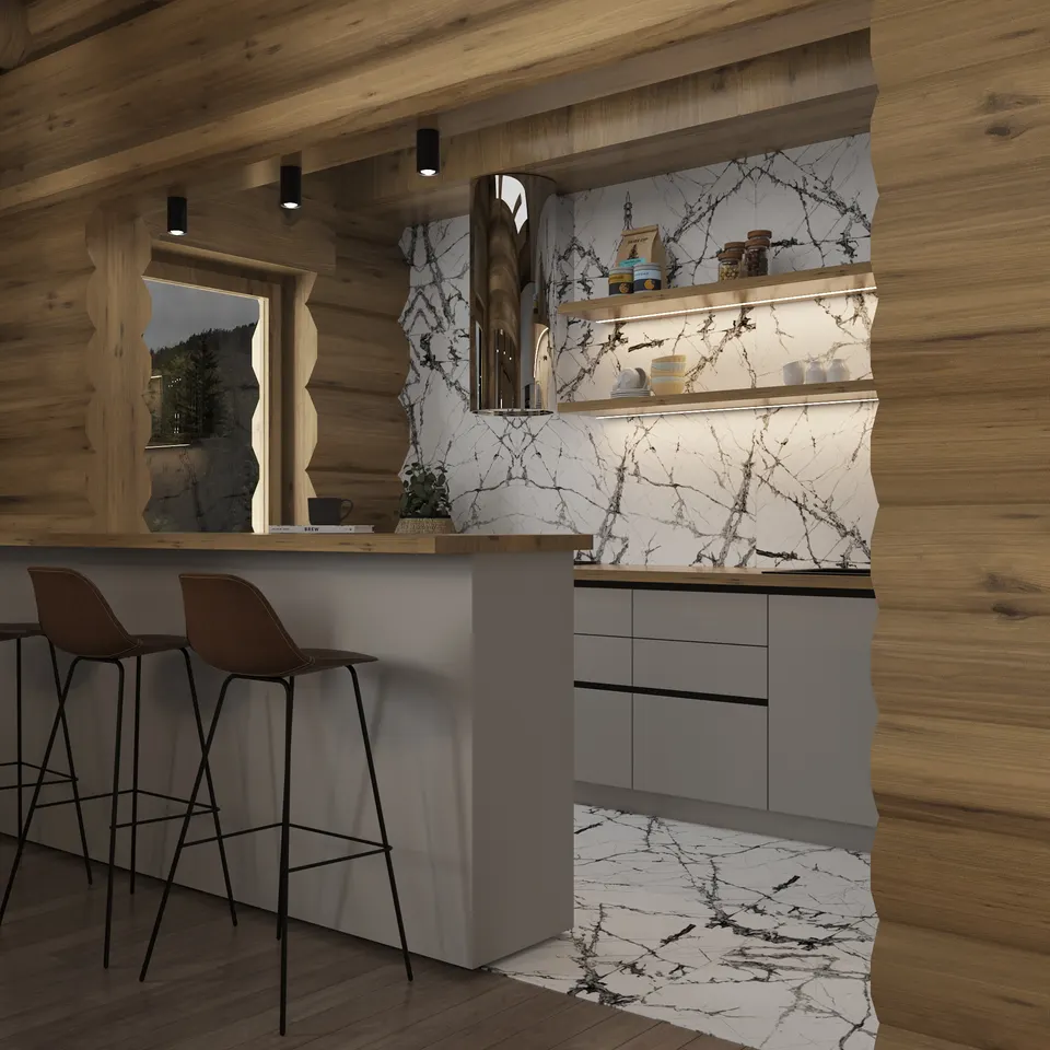Montažna kuća Tipski projekat Objekat 7, 100 m², Etno Gajevi (Etno-Drvo Užice)