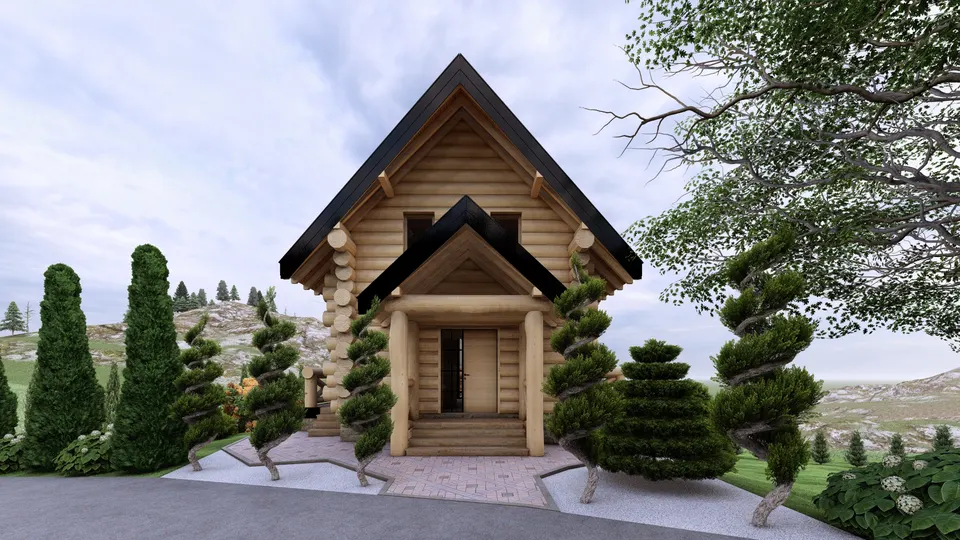Montažna kuća Tipski projekat Objekat 8, 100 m², Etno Gajevi (Etno-Drvo Užice)