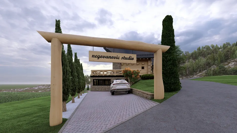 Montažna kuća Tipski projekat Objekat 8, 100 m², Etno Gajevi (Etno-Drvo Užice)
