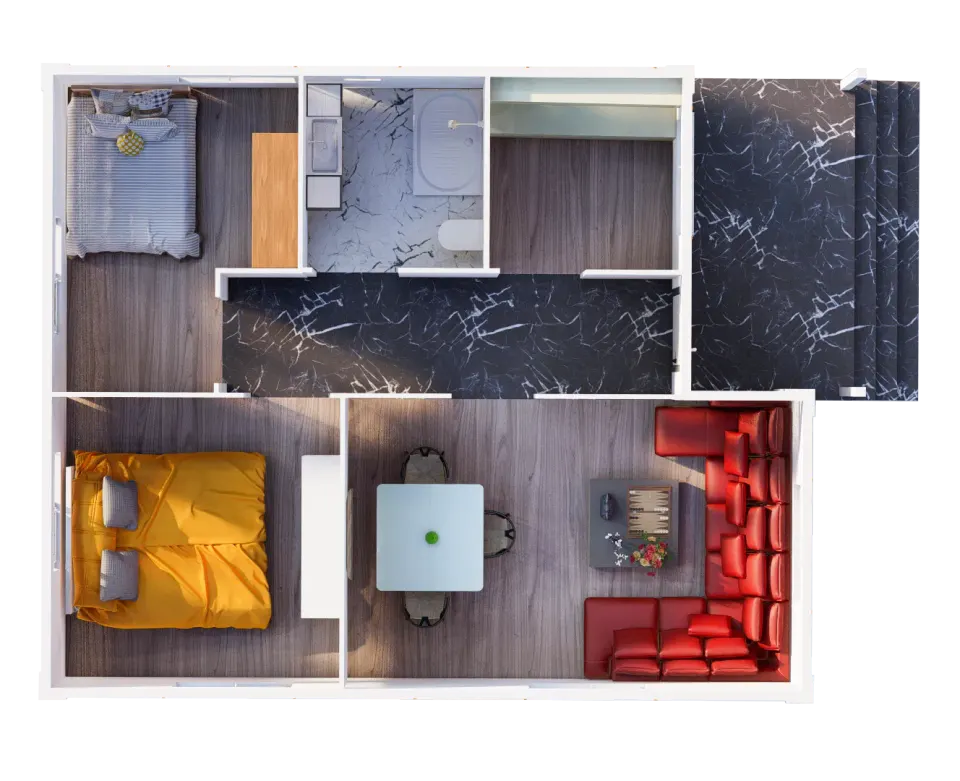 Montažna kuća Tiny House Tiara 55, 55 m², FitHomes
