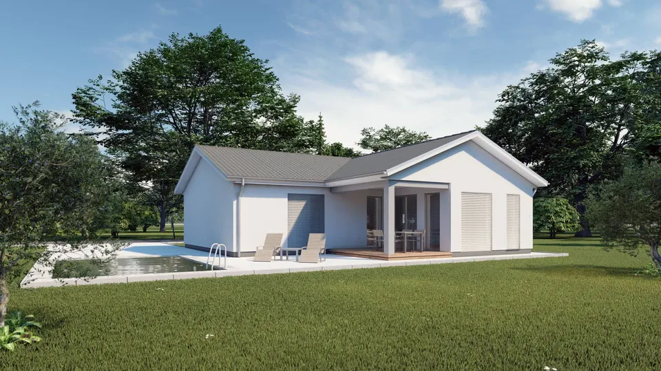 Montažna kuća Katalog prizemnice, 100 m², FLEX-Fertighaus