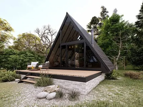 Montažna kuća A-Frame Economic, 43 m², Forest Work