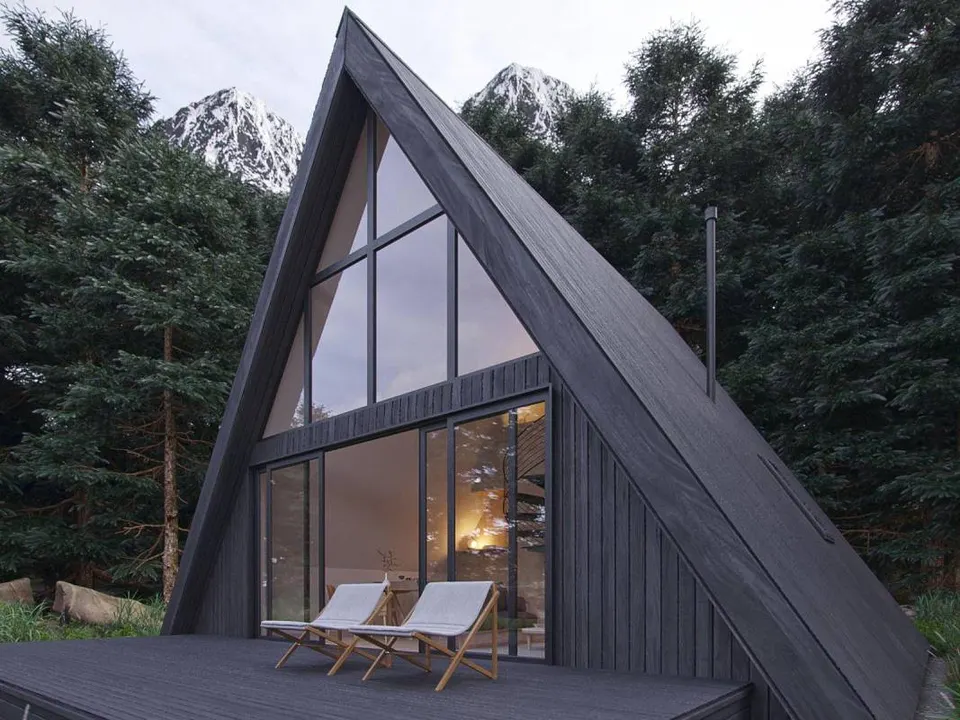 Montažna kuća A-Frame Economic, 43 m², Forest Work