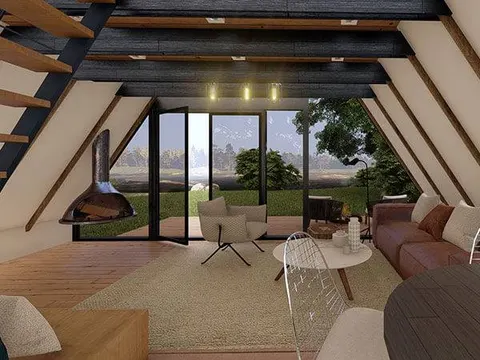 Montažna kuća A-Frame Economic, 43 m², Forest Work
