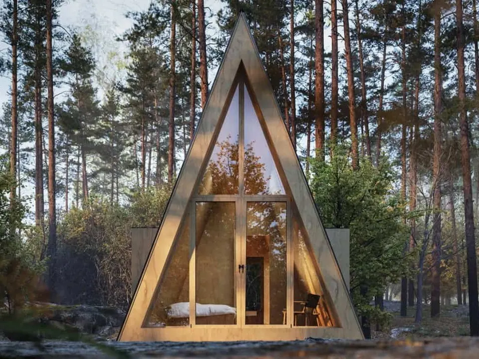 Montažna kuća A-Frame Modern, 46 m², Forest Work
