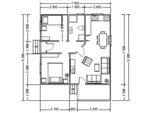 Montažna kuća ST-59, 65 m², Forest Work