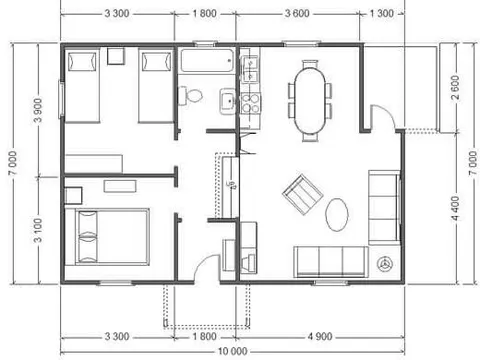 Montažna kuća ST-68, 76 m², Forest Work