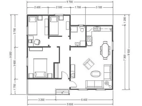 Montažna kuća ST-77, 85 m², Forest Work