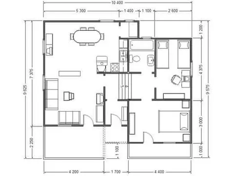 Montažna kuća ST-86, 98 m², Forest Work