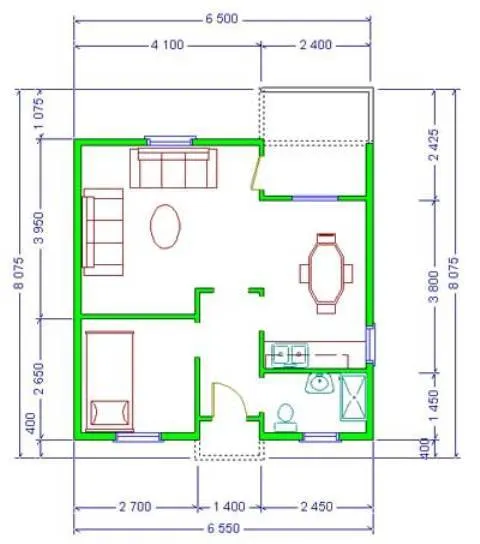 Montažna kuća Tip G-40, 40 m², Giga House