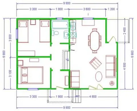 Montažna kuća Tip G-68, 68 m², Giga House