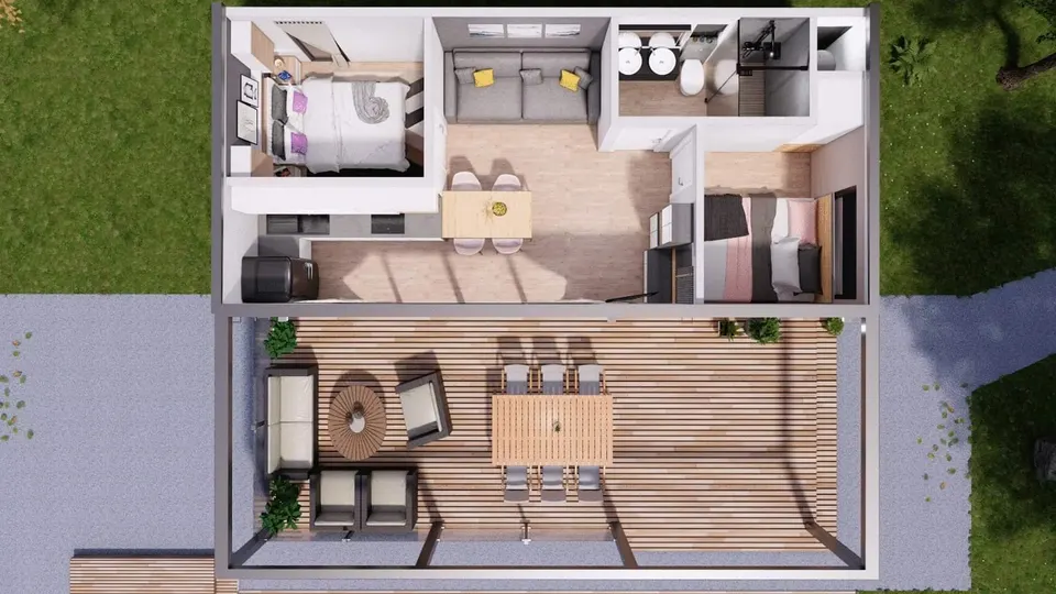 Montažna hiša Mobilna hiška Mini, 30 m², GT Mobil