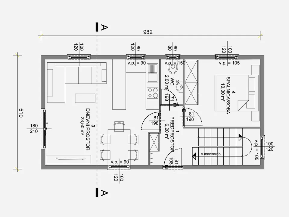 Montažna kuća Living H50+50, 100 m², Hosekra Living