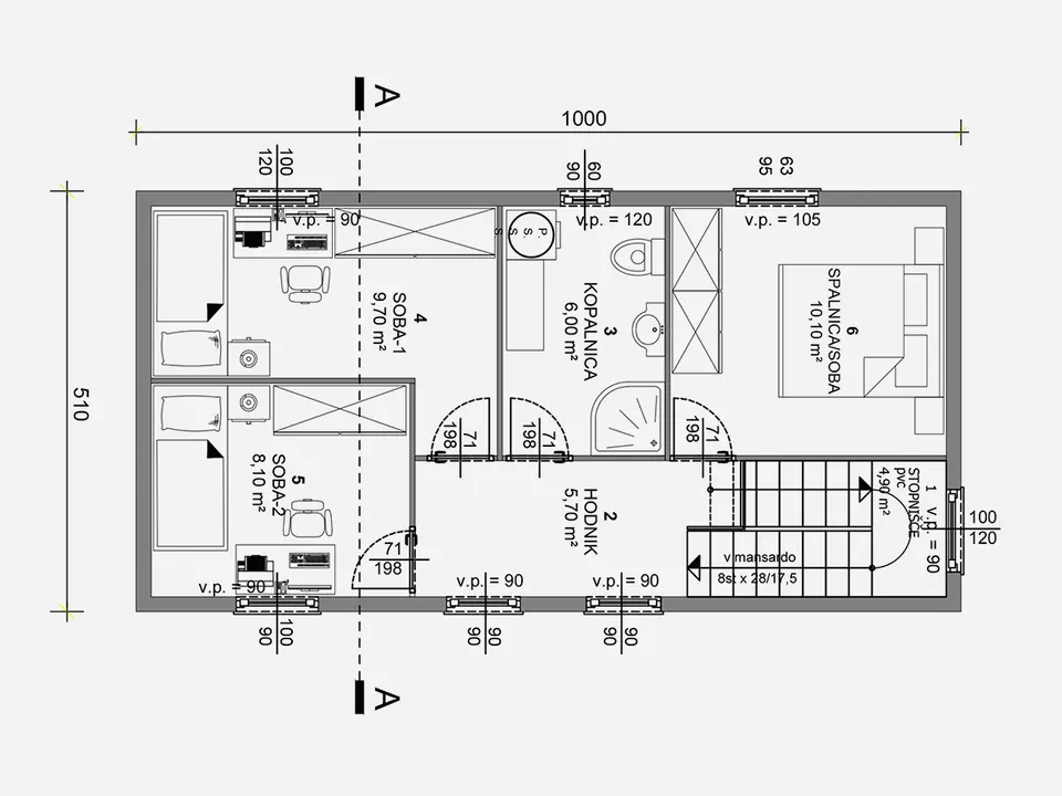 Montažna kuća Living H50+50, 100 m², Hosekra Living