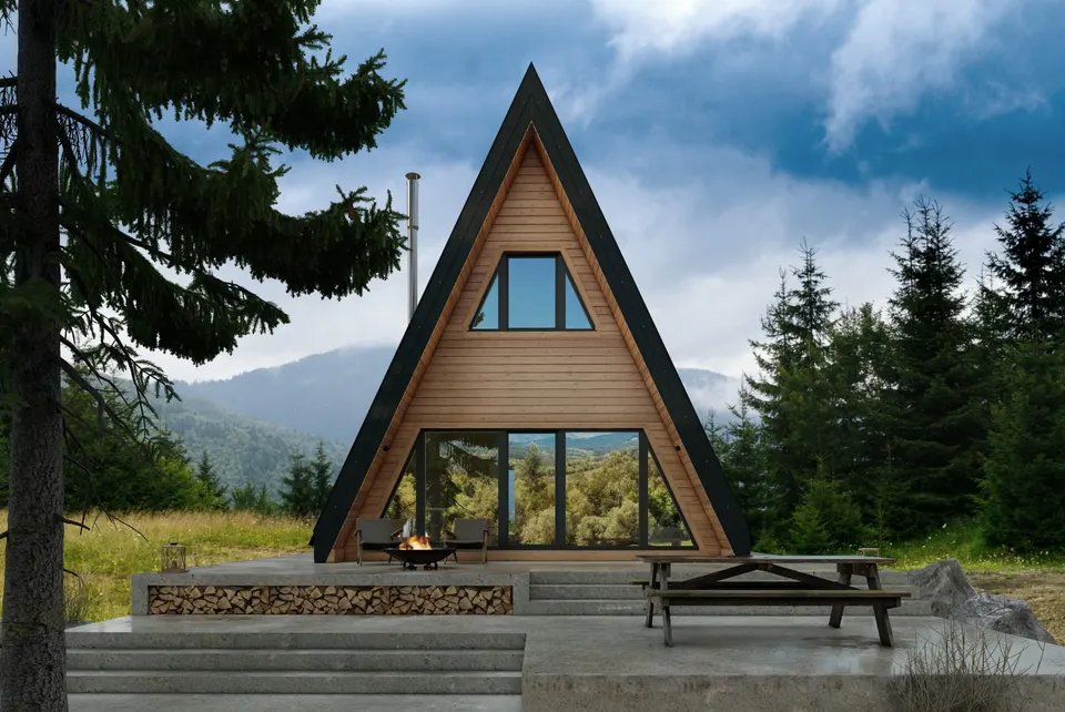 Montažna kuća A-frame, 80 m², Icon Group