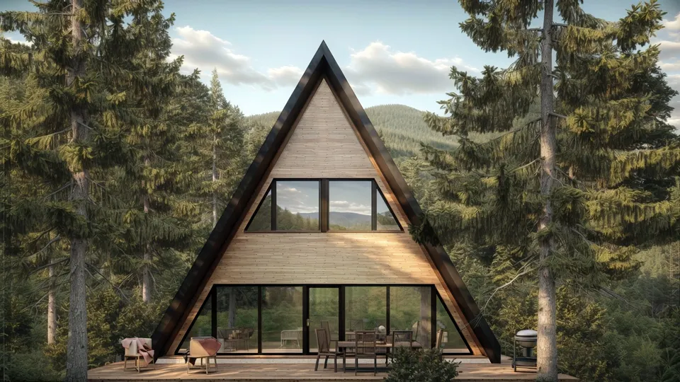 Montažna kuća A-frame, 80 m², Icon Group