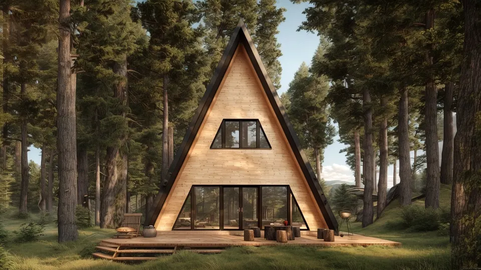 Montažna kuća A-frame, 80 m², Icon Group