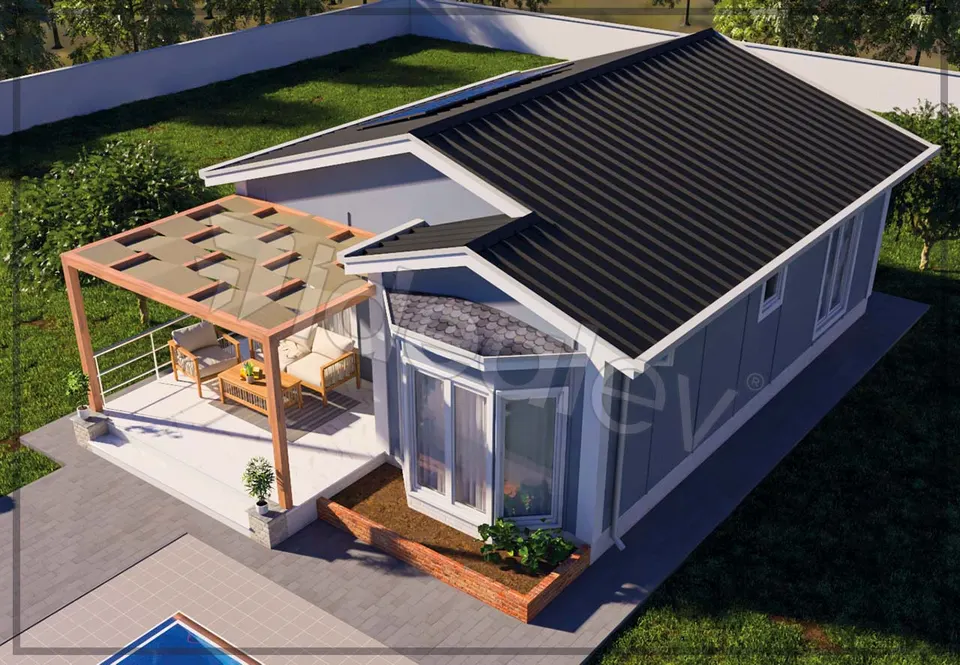 Montažna kuća Montažna kuća IMPT0590, 59 m², Idealmod